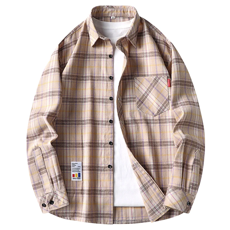 Flannel Shirt Lined - Chemises décontractées à carreaux en flanelle