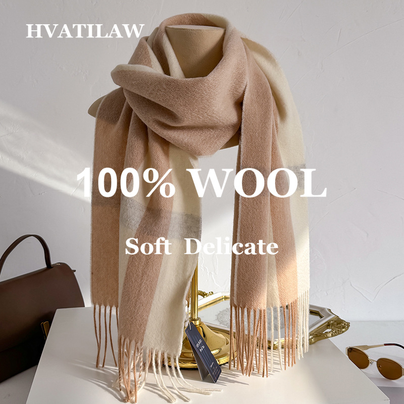 Écharpe 100% laine à carreaux  - Wool Scarf Men avis et prix