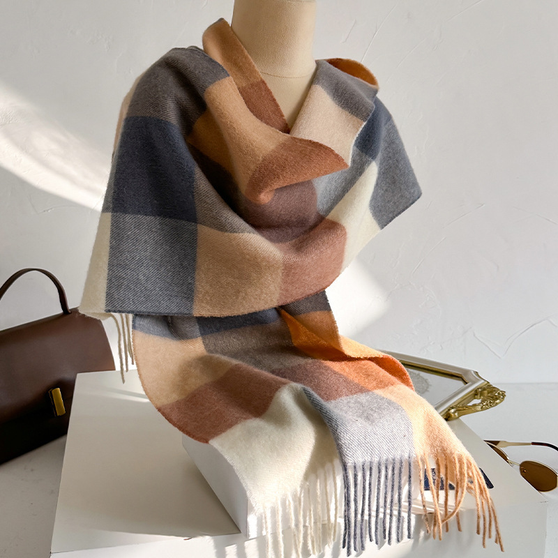 Écharpe 100% laine à carreaux  - Wool Scarf Men avis et prix