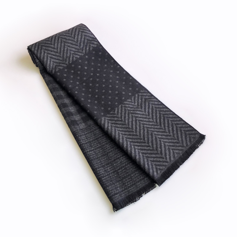 Écharpe en cachemire avec pomp - Wool Scarf Men avis et prix